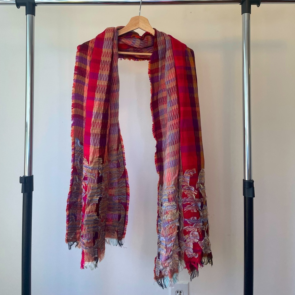 Anthropologie Scarf - Bright Plaid - Made in India